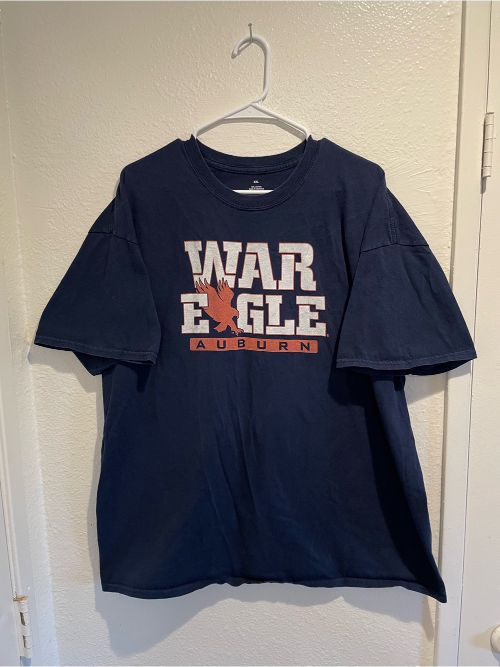 Original Retro Brand Auburn Tigers War Eagle Navy Blue Graphic T-Shirt XXL